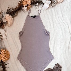 Light Purple Racerback Bodysuit from Forever 21